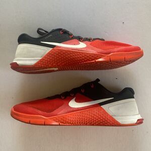 NIKE Men’s Metcon 2 Red/Black/White Athletic Training Shoes #819899-610 Size 13